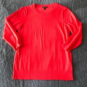 J Crew Red Orange Tippi Sweater
